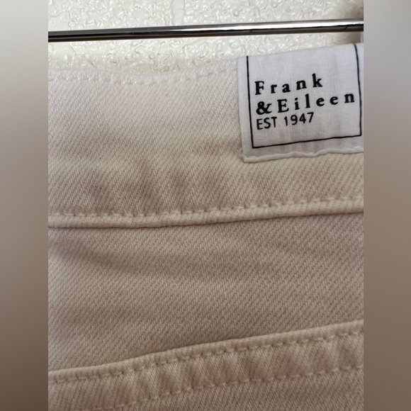 Frank & Eileen Monaghan Jeans Crop Raw Hem Off White Cream 27 Straight. - Picture 8 of 12